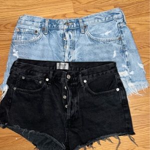 Agolde jean shorts bundle